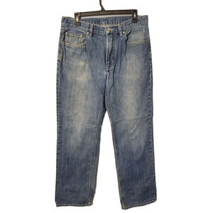 Structure Blue Jeans Straight Leg High Rise Medium Wash Men's Jeans Size 34